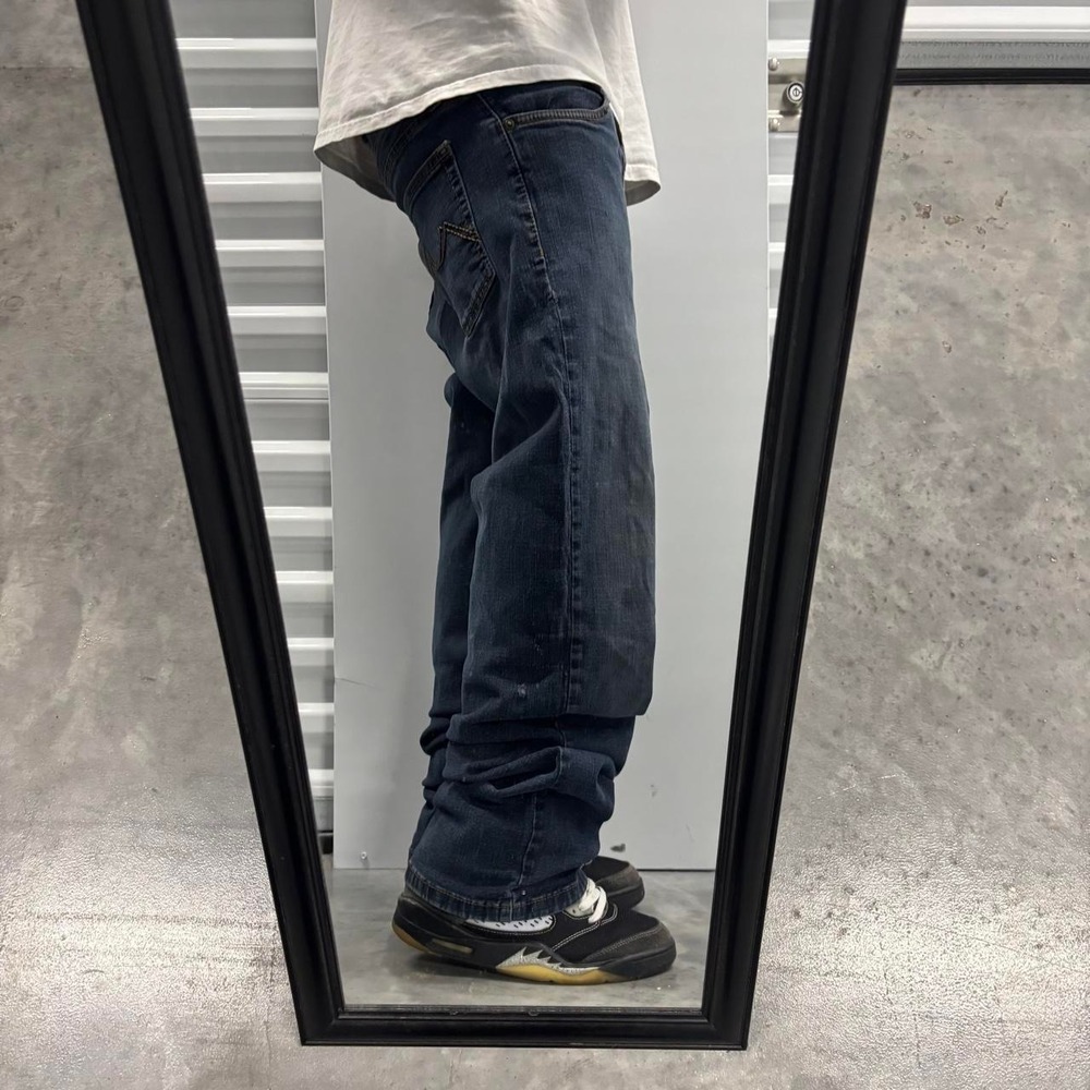 Vintage Y2K/2000s Grunge Dark Wash Streetwear Denim Jeans! 33x33 - Picture 2 of 8